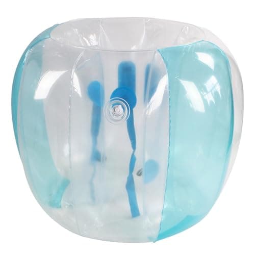Image of Otbushit Bumper Balls for Kids & Adults – 120cm Giant Transparent Inflatable Bubble Ball for Outdoor Fun, Parks, Beach & Parties (Blue)