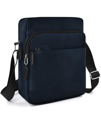 Image of BROTOU Large Unisex Crossbody Shoulder Bag, Waterproof Chest Bag with Wide Adjustable Strap, Casual Chest Sling Bag, Travel Hiking Daypack (Blue)