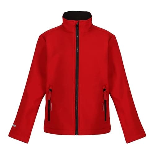 Image of Regatta Professional Boys Kids' Ablaze 2-layer Softshell Jacket, Classic Red Black, 9-10 Years EU