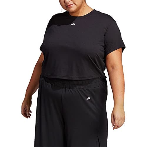 Image of adidas Women's Studio Tee (Plus Size), Black, XXL Plus