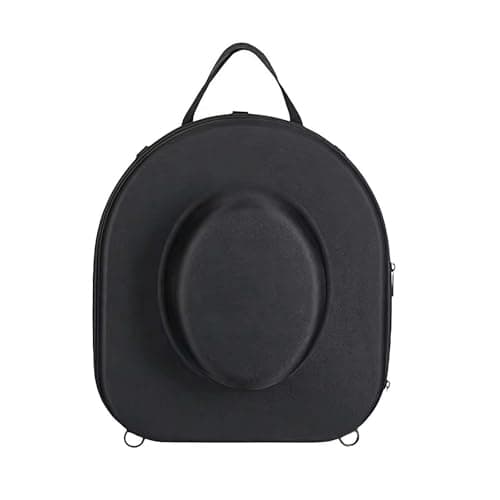 Image of Hat Travel Case - Cowboy Hat Holder Hard Storage Carrier Bag with Handle for Fedora & Panama Hats 1 Pack Ideal for Men & Women Perfect Travel Accessory