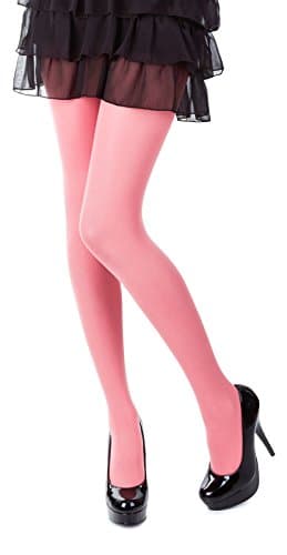 Image of SENTELEGRI Colourful Opaque 60 Denier Tights, 30 Colours, Sizes S-XL (Large, Light Pink)