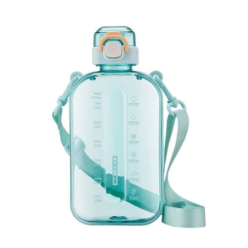 Image of DSYSC Sports Water Bottle 750ml, Leakproof Drinks Bottle, Gym Water Bottle, Waterbottle with Healthy Material for Travel Picnic Camping Hiking (Cyan)