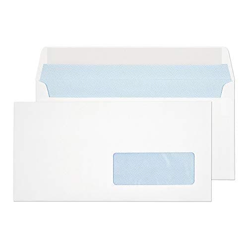 Image of Blake Purely Everyday DL 110 x 220 mm 100 gsm Right-Hand Window Peel & Seal Wallet Envelopes (25885RH) White - Pack of 500