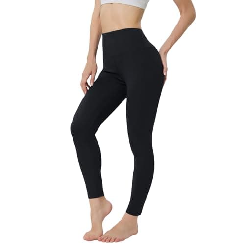 Image of VanKee High Waisted Leggings for Women Buttery Soft Pants Opaque Yoga Tights Tummy Control Slim Leggings Stretchy Gym Trousers Women Sports Pants for Running Fitness Workout(Black,S)