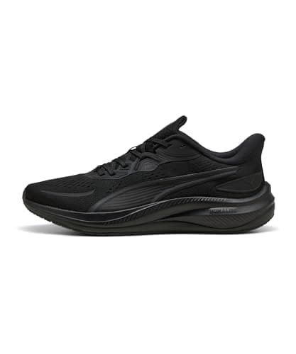 Image of PUMA Unisex Skyrocket LITE 2 Road Running Shoe, Black-Matte Silver, 10 UK