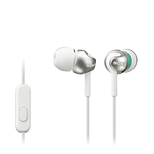 Image of Sony MDREX110APW.CE7 Deep Bass Earphones with Smartphone Control and Mic - Metallic White