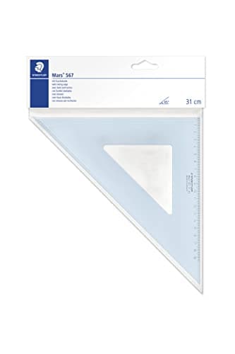 Image of Staedtler Mars 567 31-45 Set Square 32 cm 45/45 Degree - Blue