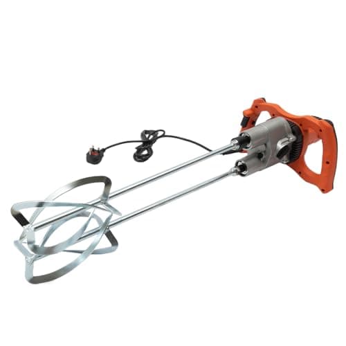 Image of 1800W Hand held Double-Rod Electric Cement Mixer for Mortar Concrete Adjustable Speed for Mixing Paint, Cement Slurry, 620rpm&820rpm