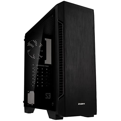 Image of ATX Zalman S3 TG Mid Tower Case with Glass Panel (Black)