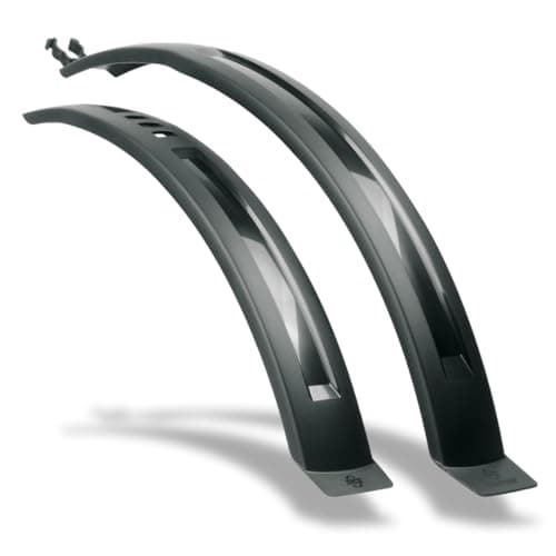 Image of SKS GERMANY HIGHTREK SET Mudguard set with universal mounting (bicycle accessories made of impact-resistant high-performance plastic, quick and tool-free mounting, sporty look)