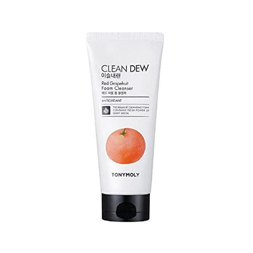 Image of TONYMOLY Clean Dew Red Grapefruit Foam Cleanser Refreshing Facial Cleanser for Brightening & Purifying – Infused with Red Grapefruit Extract