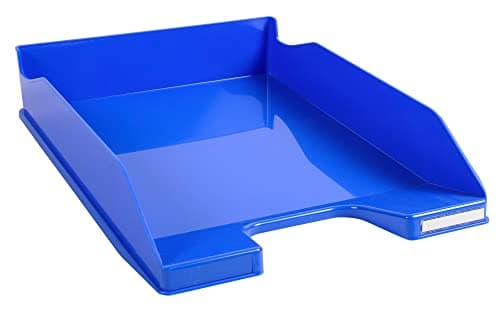 Image of Exacompta - Ref 113279D - Iderama Collection - Letter Tray Combo Midi - 347 x 255 x 65mm in Size, Suitable for A4 Documents, Stackable, Holds Approx. 500 Sheets - Ice Blue Glossy