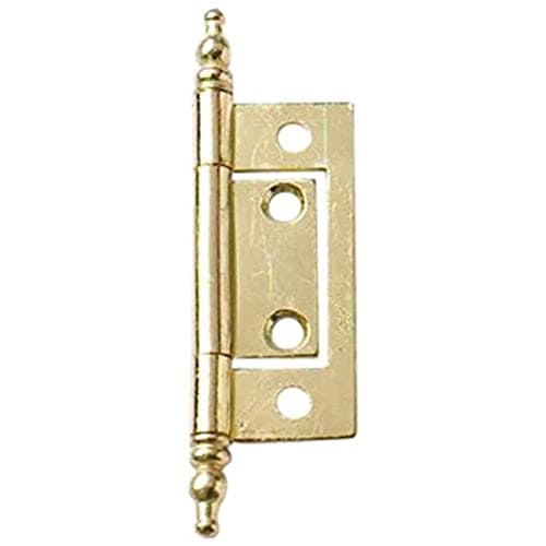 Image of Merriway® BH01770 (2 Pcs) EB Non-Mortise Flush Hinge with Finial, 50mm (2 inch) Brass Plated - Pack of 2 Pieces