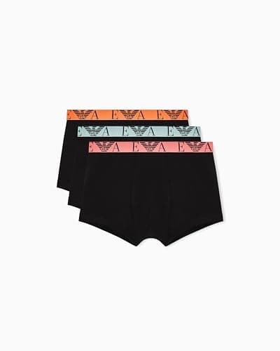 Image of Emporio Armani Men's Bold Monogram 3-Pack Trunk Black L
