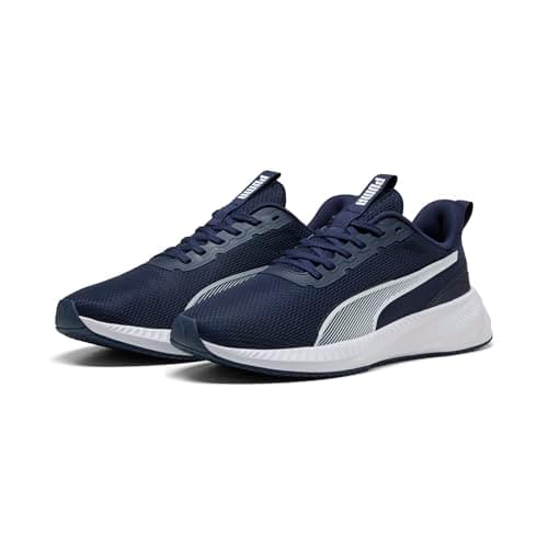 Image of PUMA Unisex Flyer Lite 3 Road Running Shoe, Puma Navy Puma White, 4.5 UK