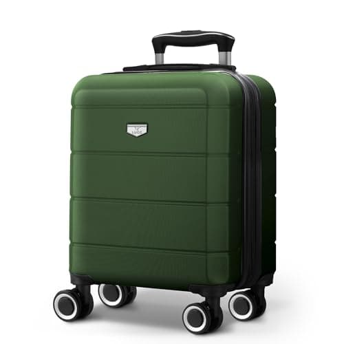 Image of LUGG 15 Inch Jetset Lightweight Travel Cabin Bag Carry On Approved Suitcase ABS Shell Protection Water Resistant & Safe Locking System Easyjet Free Under seat Luggage (45x33x20cm)