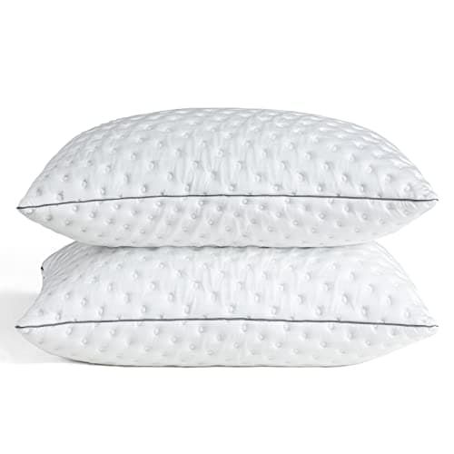 Image of BedStory Pillows Pack of 2 - Shredded Memory Foam Pillow for Neck and Shoulder Pain Relief, Hypoallergenic and Cooling Bed Pillow - 50x75 cm, 1 Pair