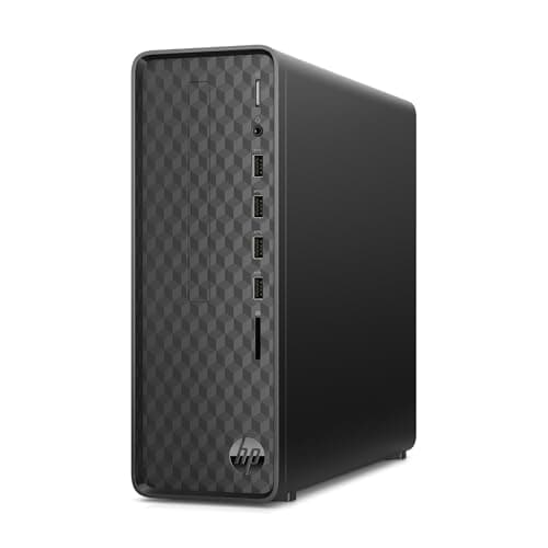 Image of HP Slim Desktop PC S01-aF2006na (Intel Pentium J5040 CPU | 8 GB DDR4 RAM | 256 GB SSD | Mini Tower PC | Windows 11 Home | Black)
