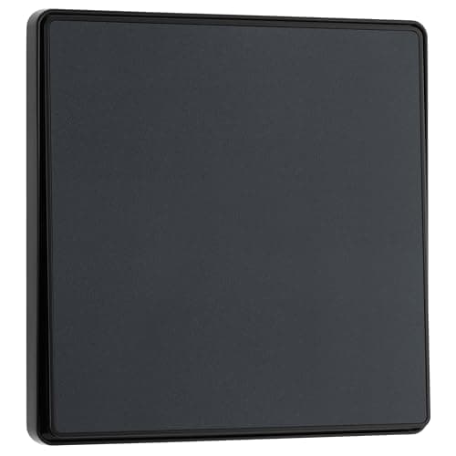Image of BG Electrical Single Wall Light Switch, 2-Way, Edge-to-Edge Rocker, Screwless Appearance, Round Edges, Evolve, Matt Grey, 20A, 16AX, PCDMG12EB