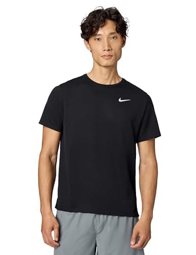 Image of Nike DV9315-010 M NK DF UV Miler SS T-Shirt Men's Black/Reflective SILV Size L