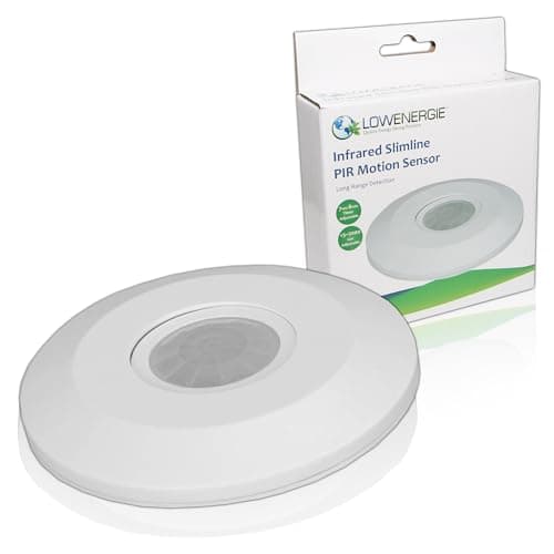 Image of LOWENERGIE Long Range PIR Occupancy Sensor | 180° Wall-Mounted Motion Detector Light Switch | Adjustable Timer & Sensitivity | Energy-Saving Auto Control 100–240 V AC
