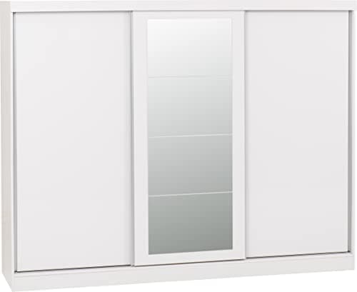 Image of Seconique Nevada 3 Door Slider Wardrobe in White Gloss