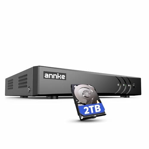 Image of ANNKE CCTV Surveillance DVR with Hard Drive 2TB, 8 Channel 3K Lite H.265+ DVR Video Recorder for CCTV/Analog/AHD/TVI/IP Cameras, Human/Vehicle Detection, Remote Access, Alarm Email with Pictures