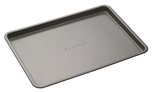 Image of MasterClass Baking Tray, Non-Stick Oven Tray for Baking and Roasting 35x25x2cm, Sleeved, Grey