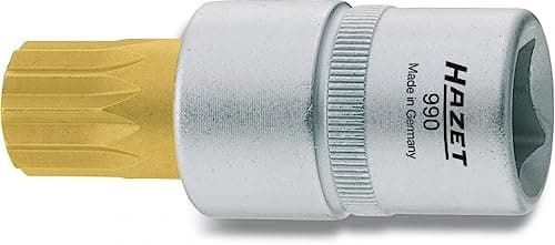 Image of HAZET 990-12 M12 Internal Serration Profile XZN Screwdriver Socket - CVD-Tin Coated