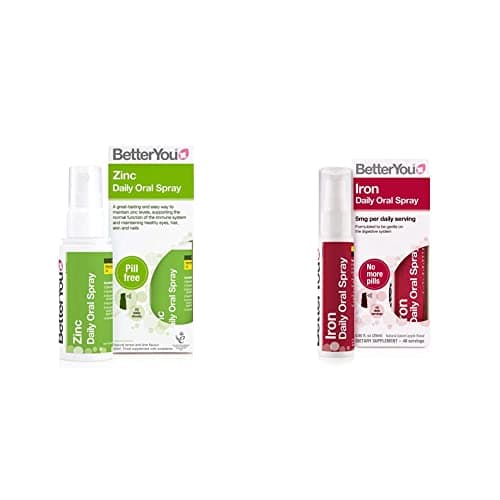 Image of BetterYou Zinc Daily Oral Spray 50ml & BetterYou Iron Daily Oral Spray, 25ml