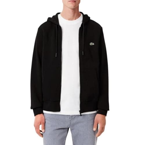 Image of Lacoste LS Solid Full Zip Men's Tracksuit Top, noir, 3XL