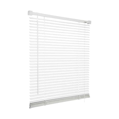 Image of PVC Venetian Blind Blinds Easy Fit Curtains Trimmable Fittings Windows Treatment Shutters Twist Open Close (White, 120x150)