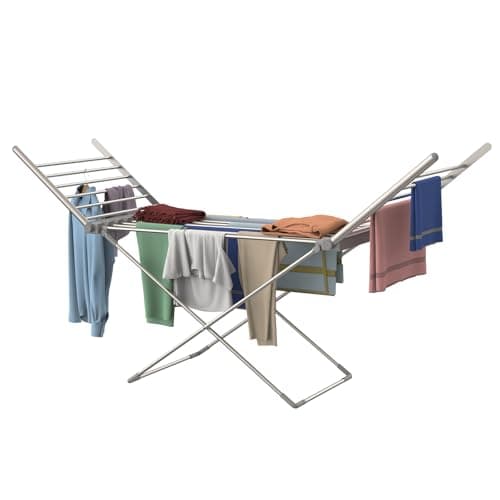 Image of Innotic Heated Clothes Airer, Foldable Winged Heated Clothes Horse Indoor, 230W Electric Airer Drying Rack, Large Capacity & Energy Efficient