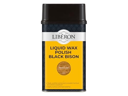 Image of LIBERON LIQUID WAX BLACK BISON 500ML MEDIUM OAK