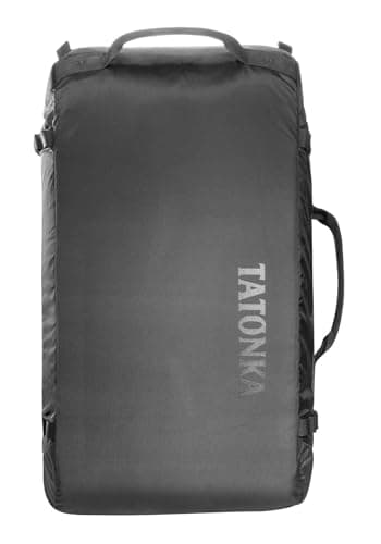 Image of Tatonka Duffle Bag 45L - Foldable Travel Bag with Backpack Function, Lockable, Small Stowable and with 45 Litre Volume, Black, Standard-Größe, Foldable Travel Bag with 45 Litre Volume