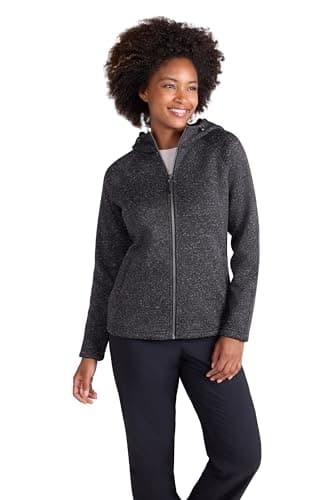 Image of Mountain Warehouse Nevis Full Zip Womens Fleece Jacket - Lightweight, Compact & Breathable Coat with Pockets - For Spring Summer Walking &Travelling Dark Grey Women's Size 20