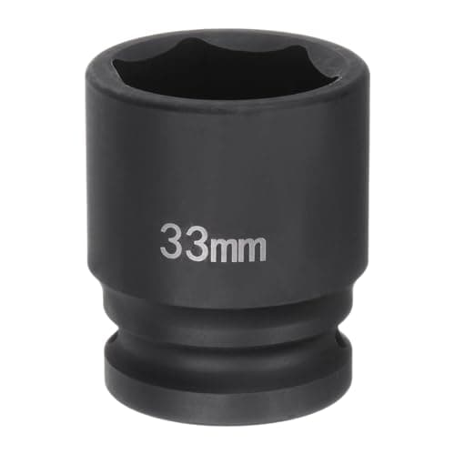 Image of sourcing map 6-Point Impact Socket 3/4" Drive 33mm Metric 40Cr Alloy Steel Spindle Axle Nut Impact Socket