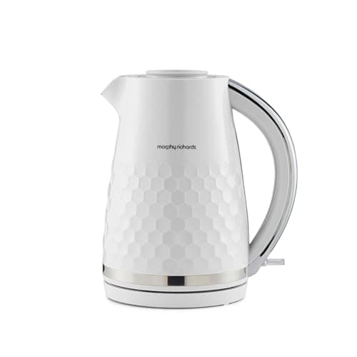 Image of Morphy Richards Hive Kettle, 1.5L, Easy Fill System, Enhanced Waterspout, 3KW Rapid Boil, 360 Degree Base, Limescale Filter, Water Viewing Window, White, 108274