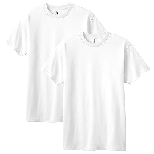 Image of American Apparel Unisex's Heavyweight Cotton T-Shirt, Style G1301/G1301gd, Multipack, White (2-Pack), XXL (Pack of 2)