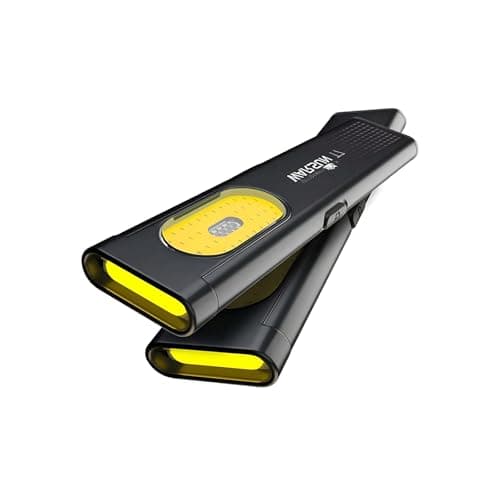 Image of WARSUN T7 Pro EDC Torch, 400 Lumens Compact Pocket Flashlight, USB-C Rechargeable, IPX4 Water Resistant, Dual Material Body, Red & Blue Strobe Light (2, Black)