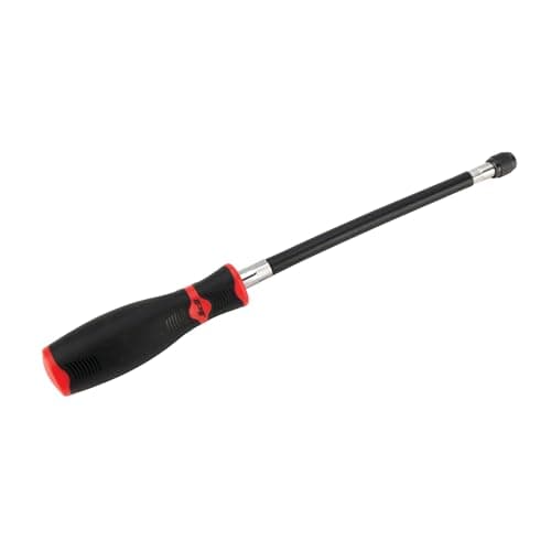Image of Performance Tool W30979 12" Flexible Screwdriver - 1/4-Inch Drive Quick Release Bit Holder Head - Strong and Flexible Shaft - Allows for Access to Tight and Confined Spaces