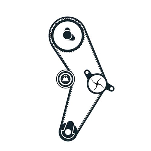 Image of SKF Water Pump And Timing Belt Kit VKMC 02204-3 Height 171 mm Length 271 mm Width 142 mm - OE Quality