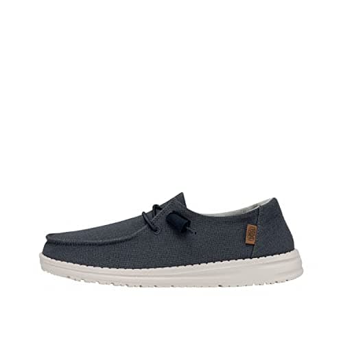 Image of Hey Dude Wendy Chambray - Womens Shoes - Navy White - Size EU 41