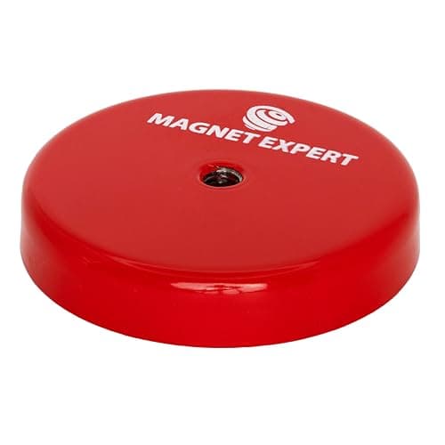 Image of Ferrite Limpet Pot Magnet c/w M6 threaded hole for Semi-Permanent Applications - 55mm dia x 11mm thick - 16kg Pull