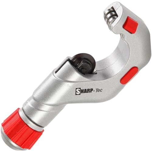 Image of Sharp-tec 5-50mm Pipe Cutter, Adjustable Tube Cutter with Aluminum Alloy Body, Heavy-Duty Pipe Cutting Tool for Copper, Brass, PVC, Aluminum