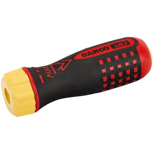 Image of Bahco 808060 "Slim" Ratcheting Screwdriver Handle, Multi-Colour