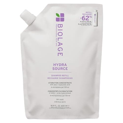 Image of Biolage Hydra Source Shampoo Refill, Nourishing and Moisture Boosting, For Dry Hair, Enriched With Hyaluronic Acid, 500ml