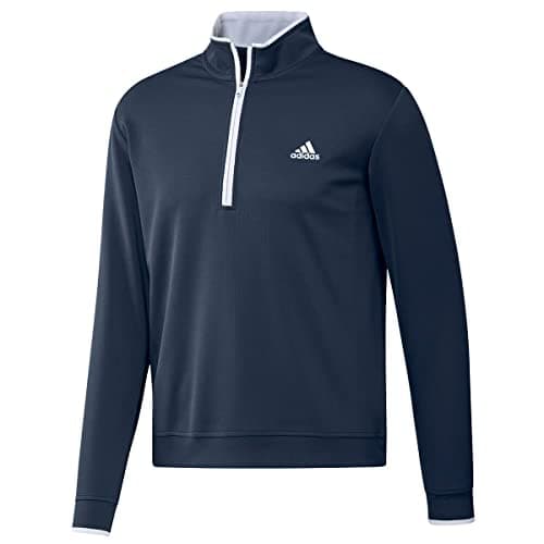 Image of adidas Golf Mens Primegreen UPF Sweater - Crew Navy/White - S