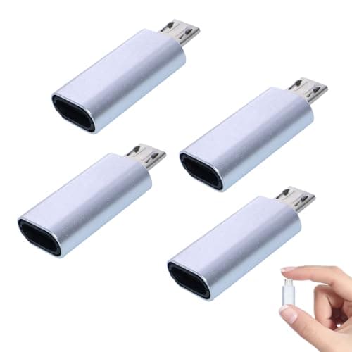 Image of Zernavith 4Pcs USB C to Micro USB-Adapter,Type C Female to Micro-USB Male Converter,Charging & Data Transfer,Compatible with Laptops,LG,Mobile Phones etc